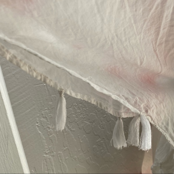 Original Letarte Maui HI Beach Coverup Pink White v-neck Embroidered XLP Floral - Picture 6 of 15